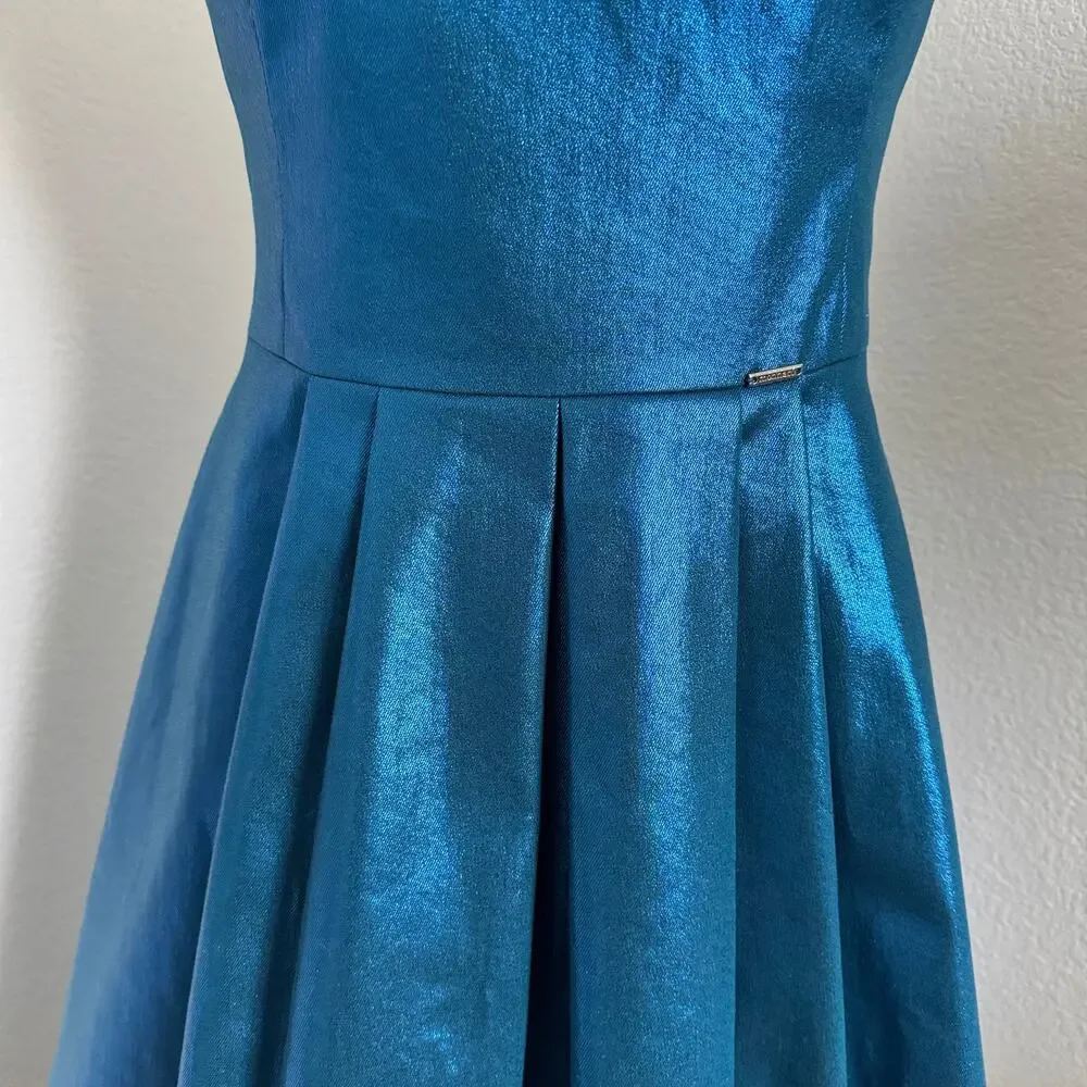 Monarri | Irridescent Blue Fit & Flare Dress size 36 European (4/6 U.S.) - Picture 11 of 12